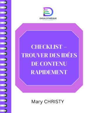 Checklist – Trouver des idées de contenu rapidement