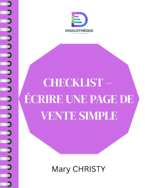 Checklist – Écrire une page de vente simple