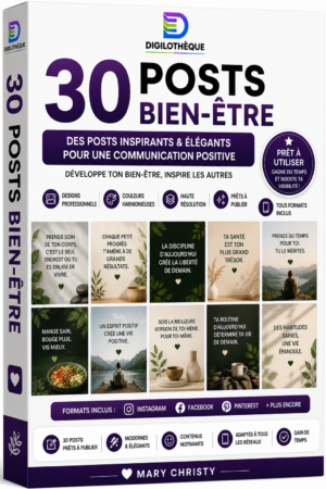 30 POST BIEN ETRE INSTAGRAM FACEBOOK