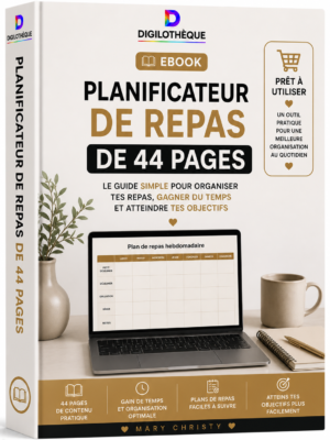 PLANIFICATEUR DE REPAS DE 44 PAGES